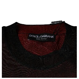 Maroon Polyester Crew Neck Pullover Sweater