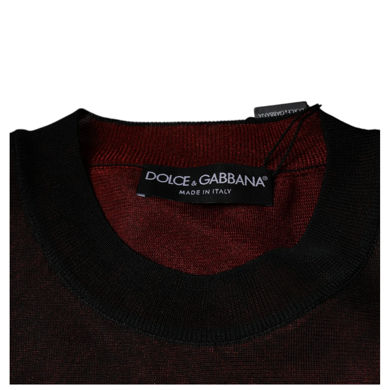 Maroon Polyester Crew Neck Pullover Sweater