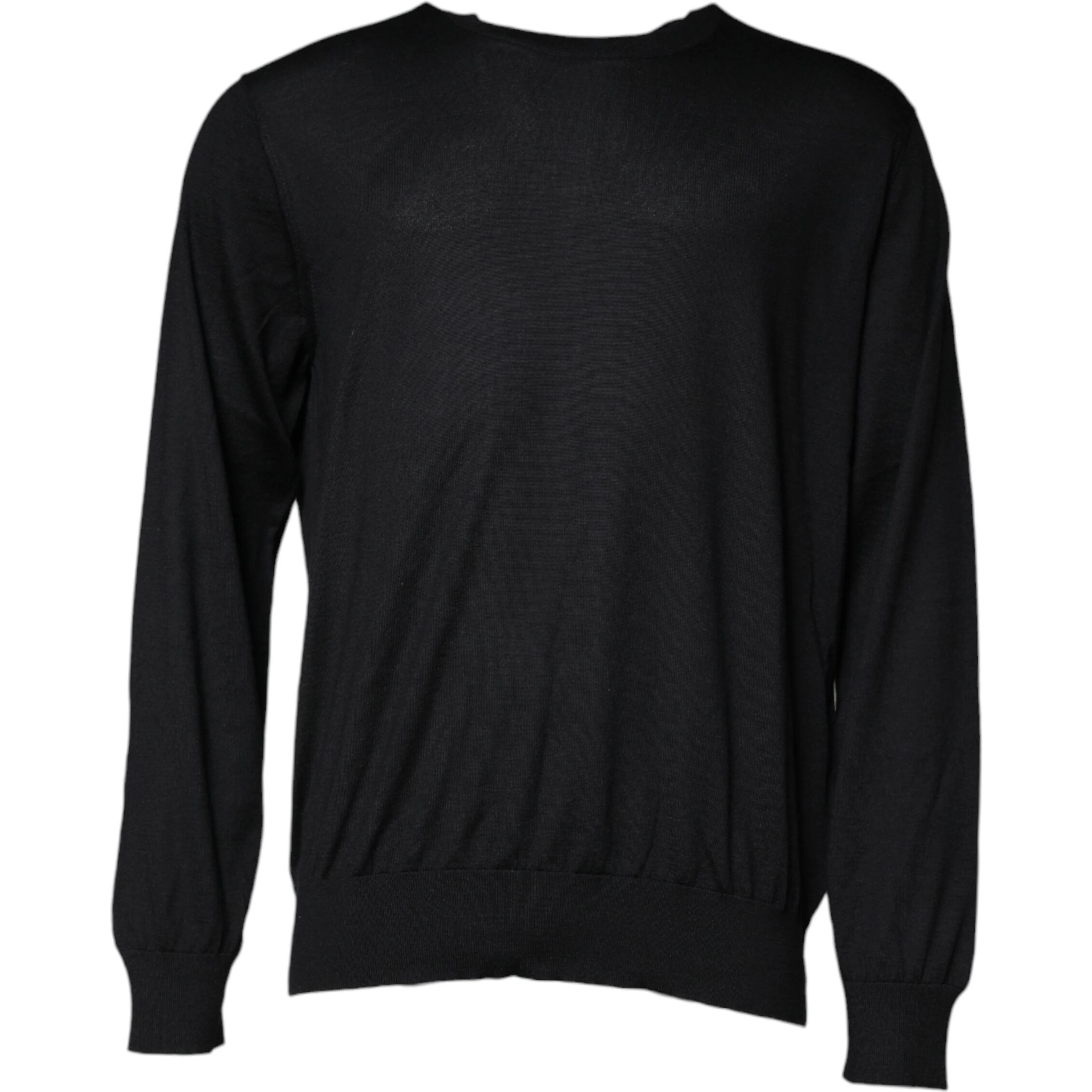 Black Cashmere Crew Neck Pullover Sweater