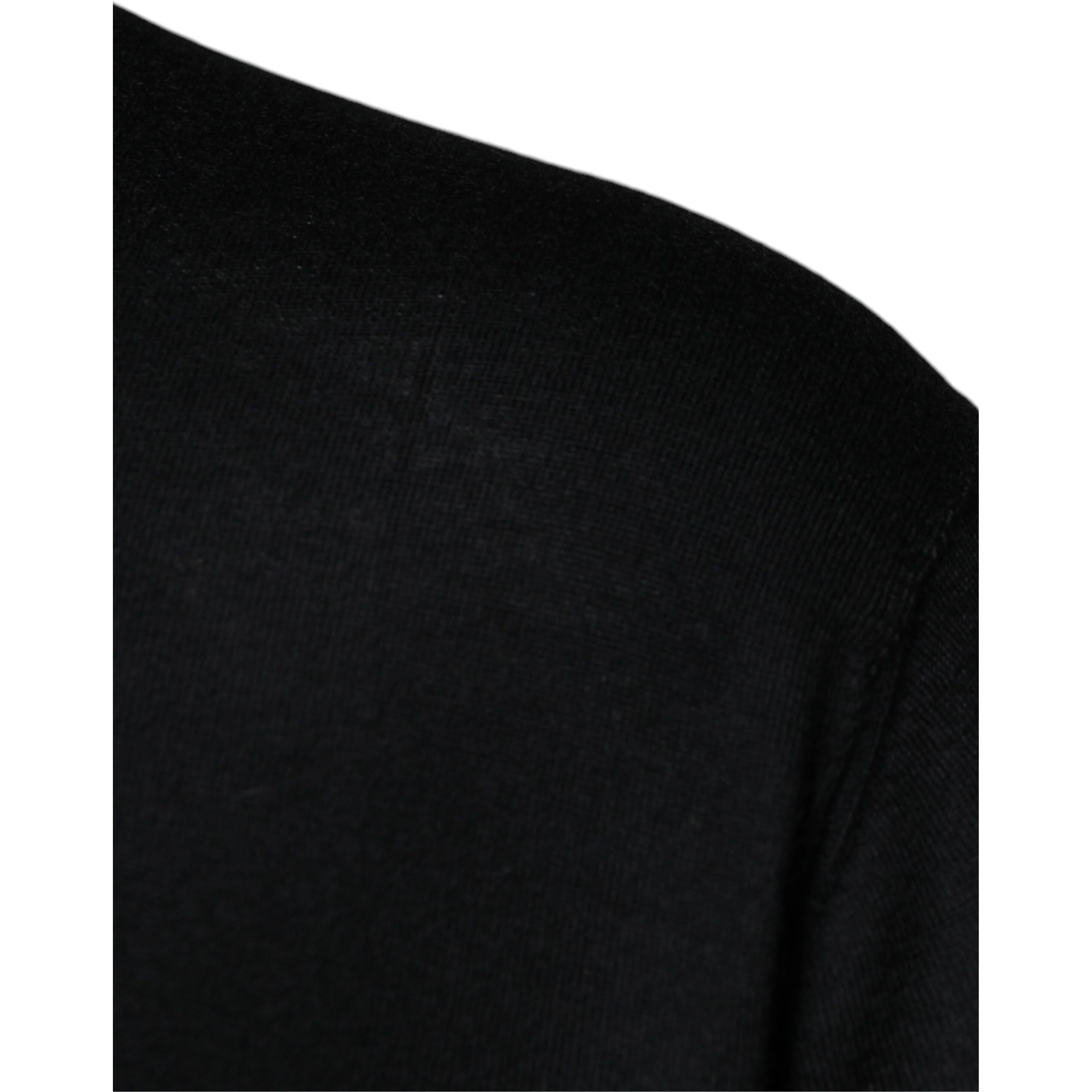 Black Cashmere Crew Neck Pullover Sweater