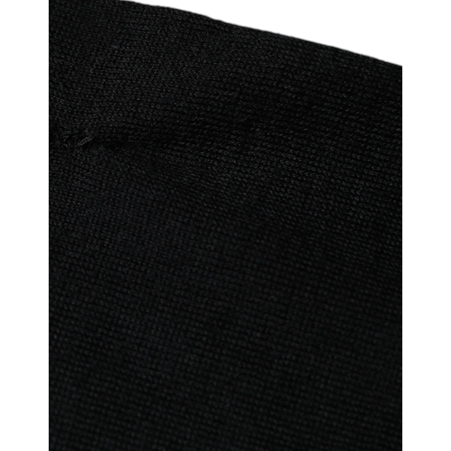 Black Cashmere Crew Neck Pullover Sweater