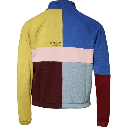 Multicolor Patchwork Men Sweatshirt Sweater