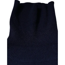 Blue Wool Knit Turtleneck Pullover Sweater