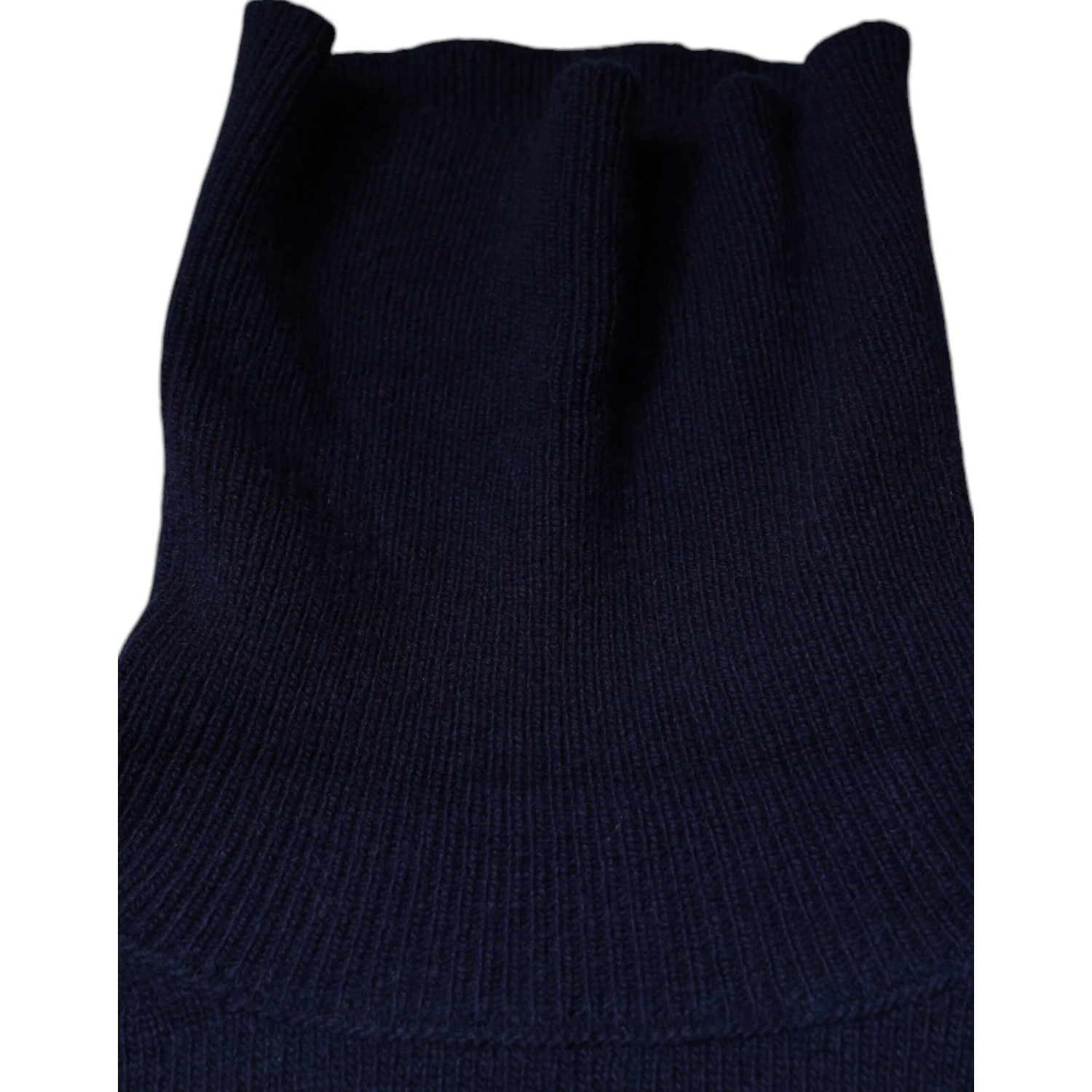 Blue Wool Knit Turtleneck Pullover Sweater