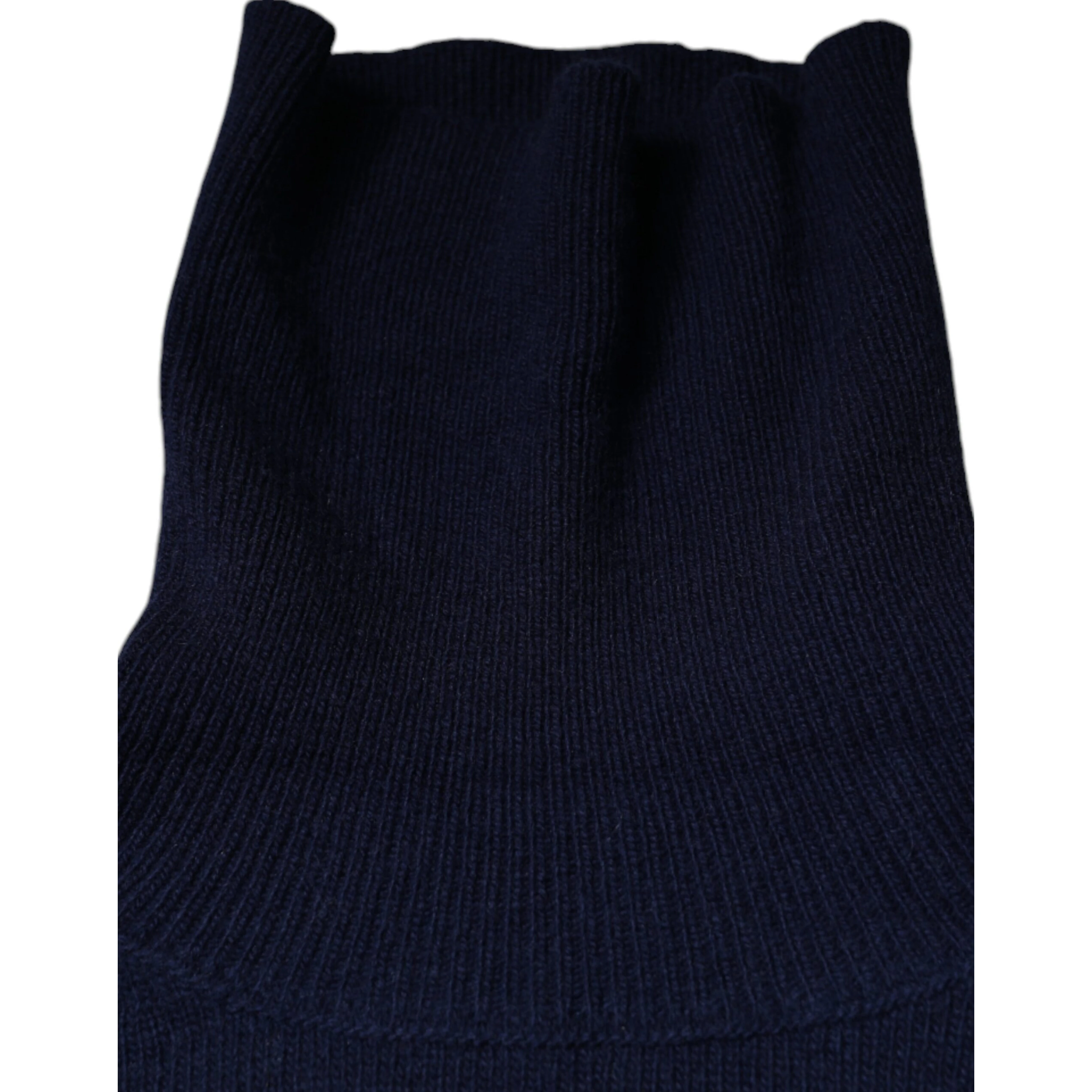 Blue Wool Knit Turtleneck Pullover Sweater
