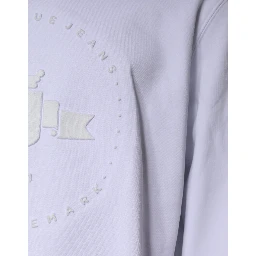 White Embossed Logo Crew Neck Men Sweatshirt Sweater