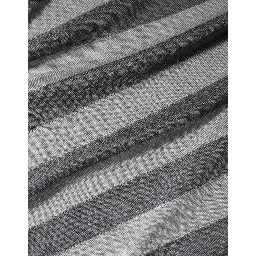 Gray Stripes Long Sleeve Round Neck Pullover Sweater