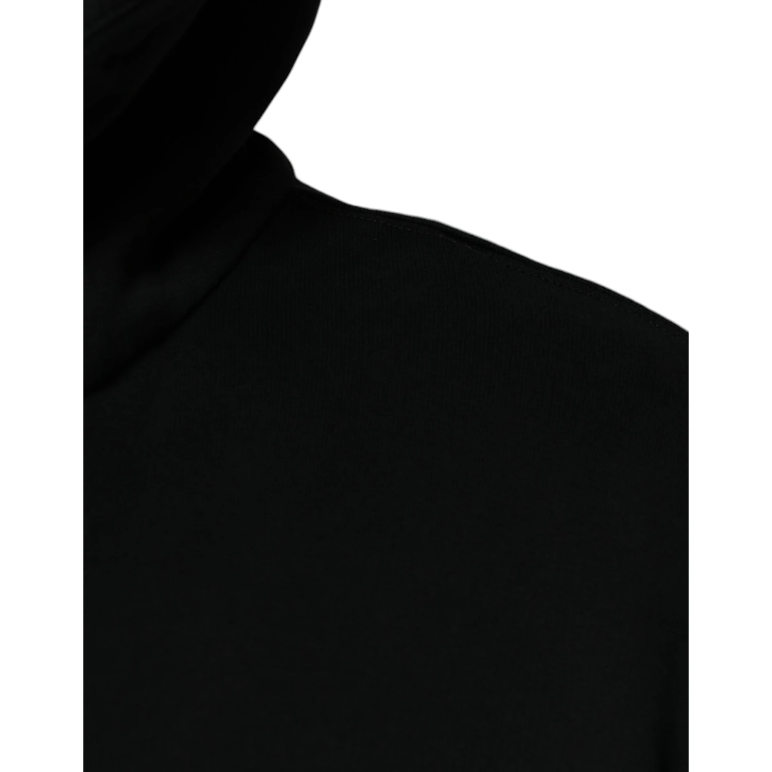 Black Logo Plaque Hooded Full Zip Sweater