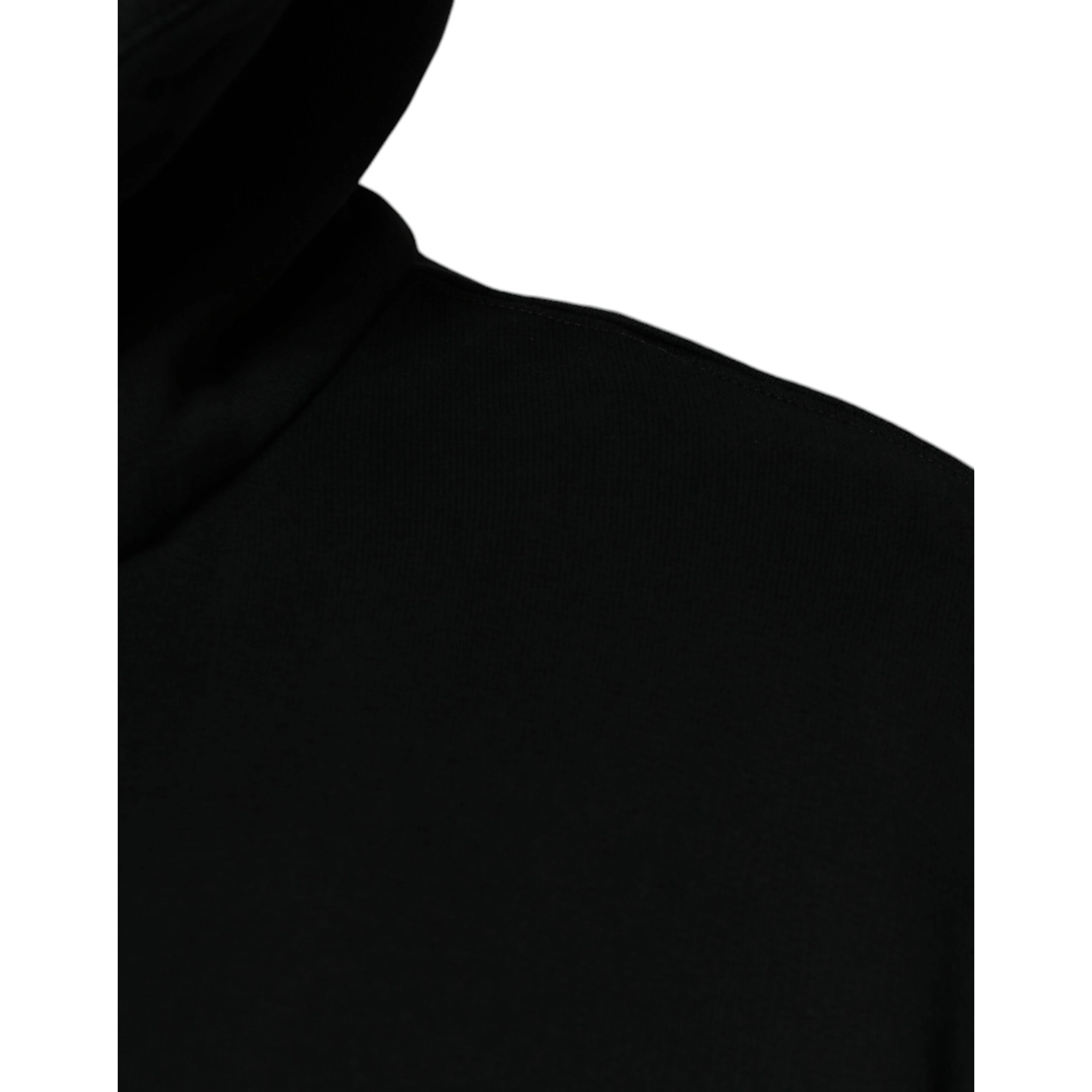 Black Logo Plaque Hooded Full Zip Sweater