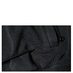 Black Logo Plaque Hooded Full Zip Sweater