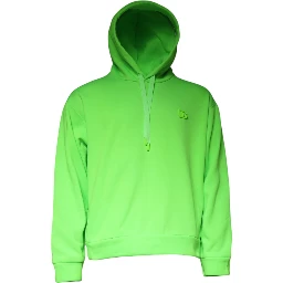 Green Logo Hooded Pullover Sweatshirt Sweater