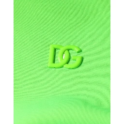 Green Logo Hooded Pullover Sweatshirt Sweater