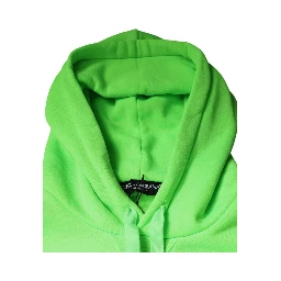 Green Logo Hooded Pullover Sweatshirt Sweater