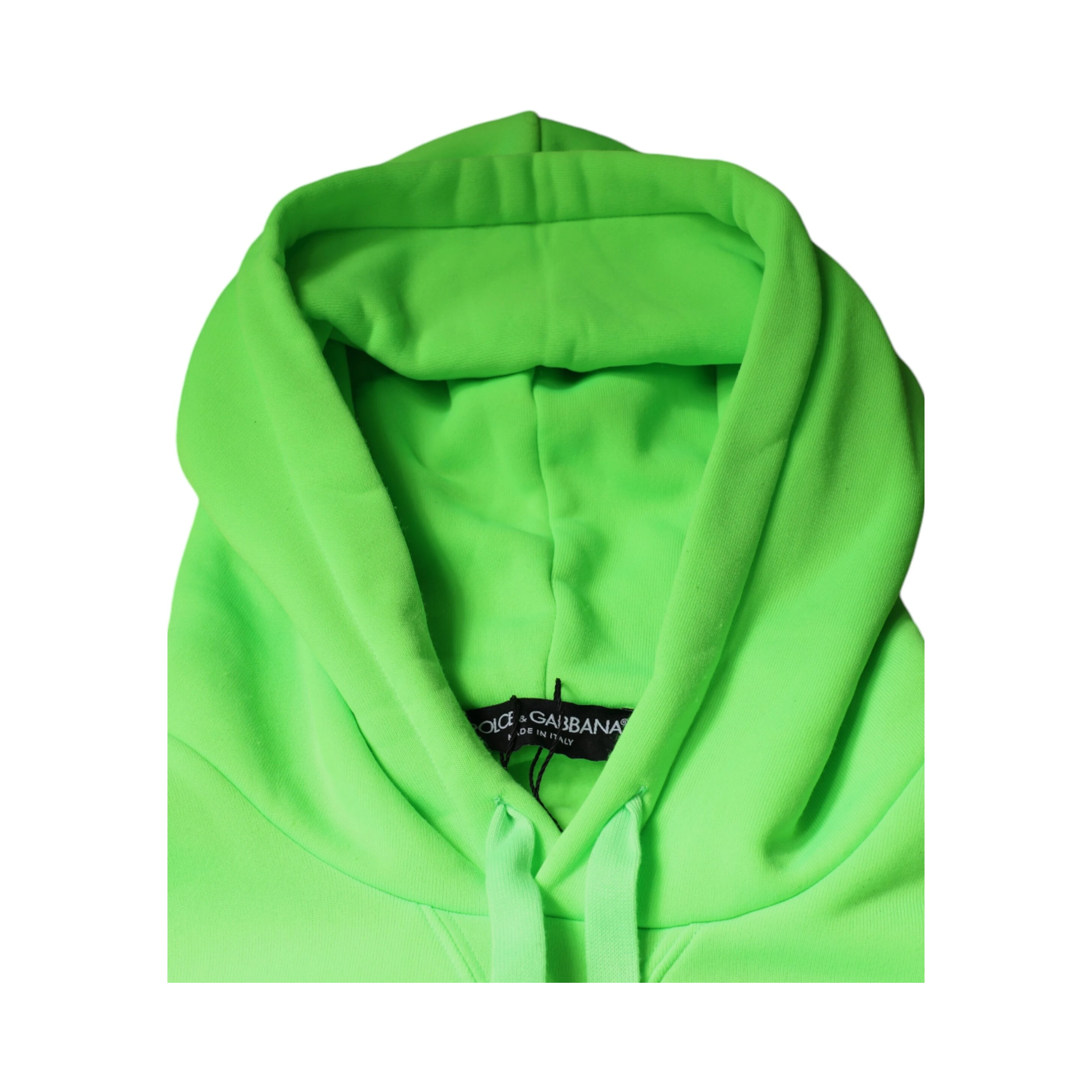 Green Logo Hooded Pullover Sweatshirt Sweater