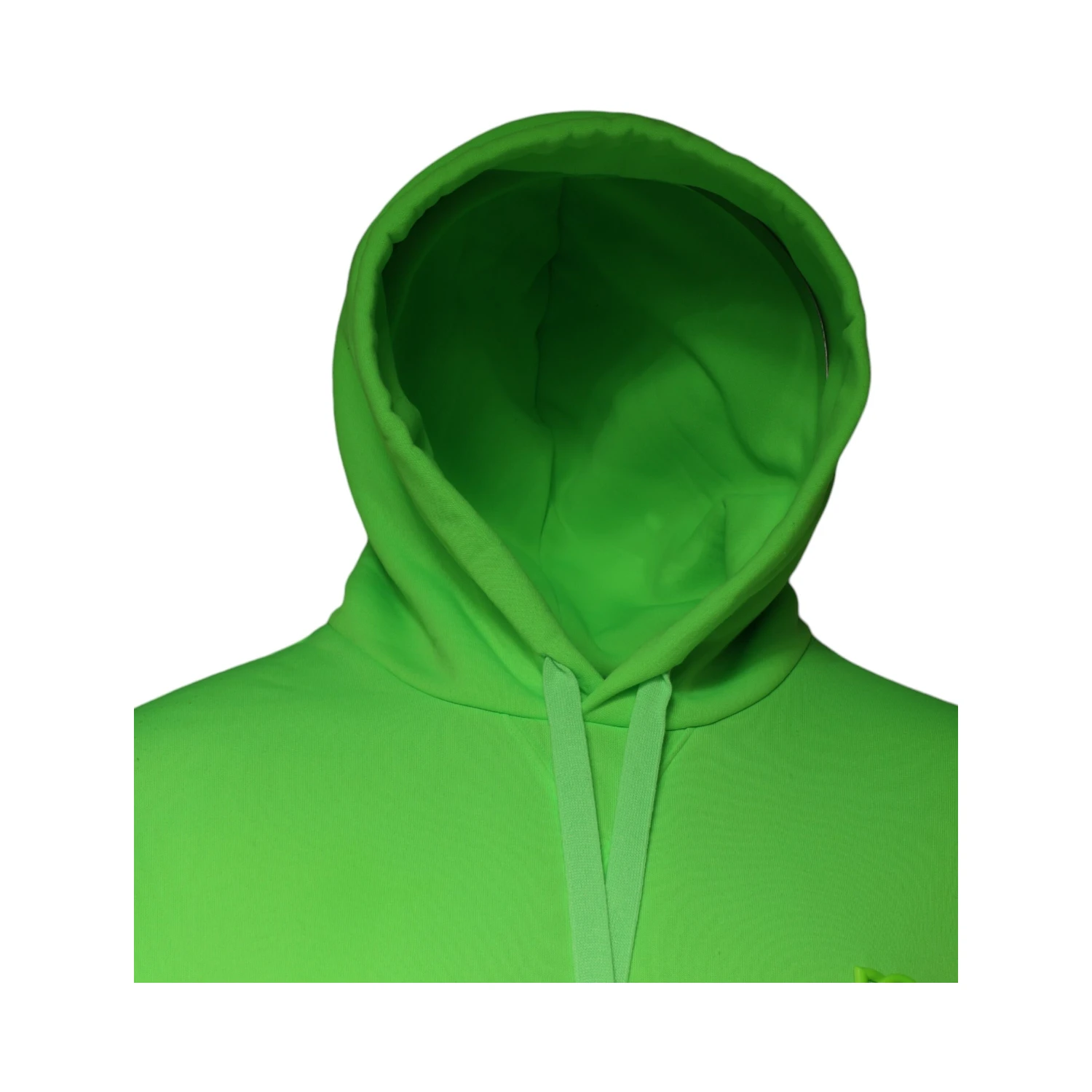 Green Logo Hooded Pullover Sweatshirt Sweater