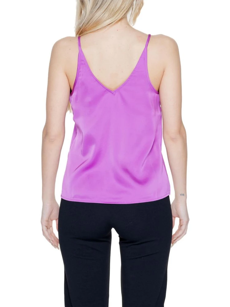 Satin Cami Top Sleeveless V Neck Women Purple Tops alternative