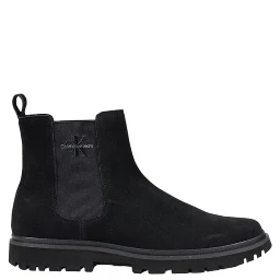 Black Suede Leather Chelsea Boots