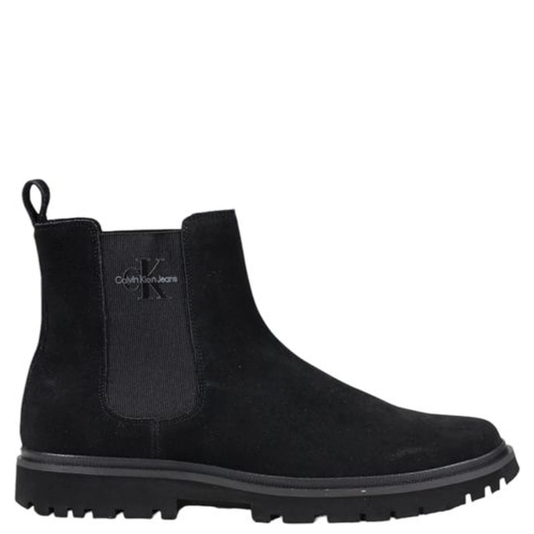 Black Suede Leather Chelsea Boots