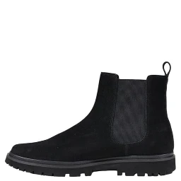 Black Suede Leather Chelsea Boots