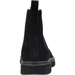 Black Suede Leather Chelsea Boots