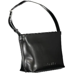 Black Polyester Handbag