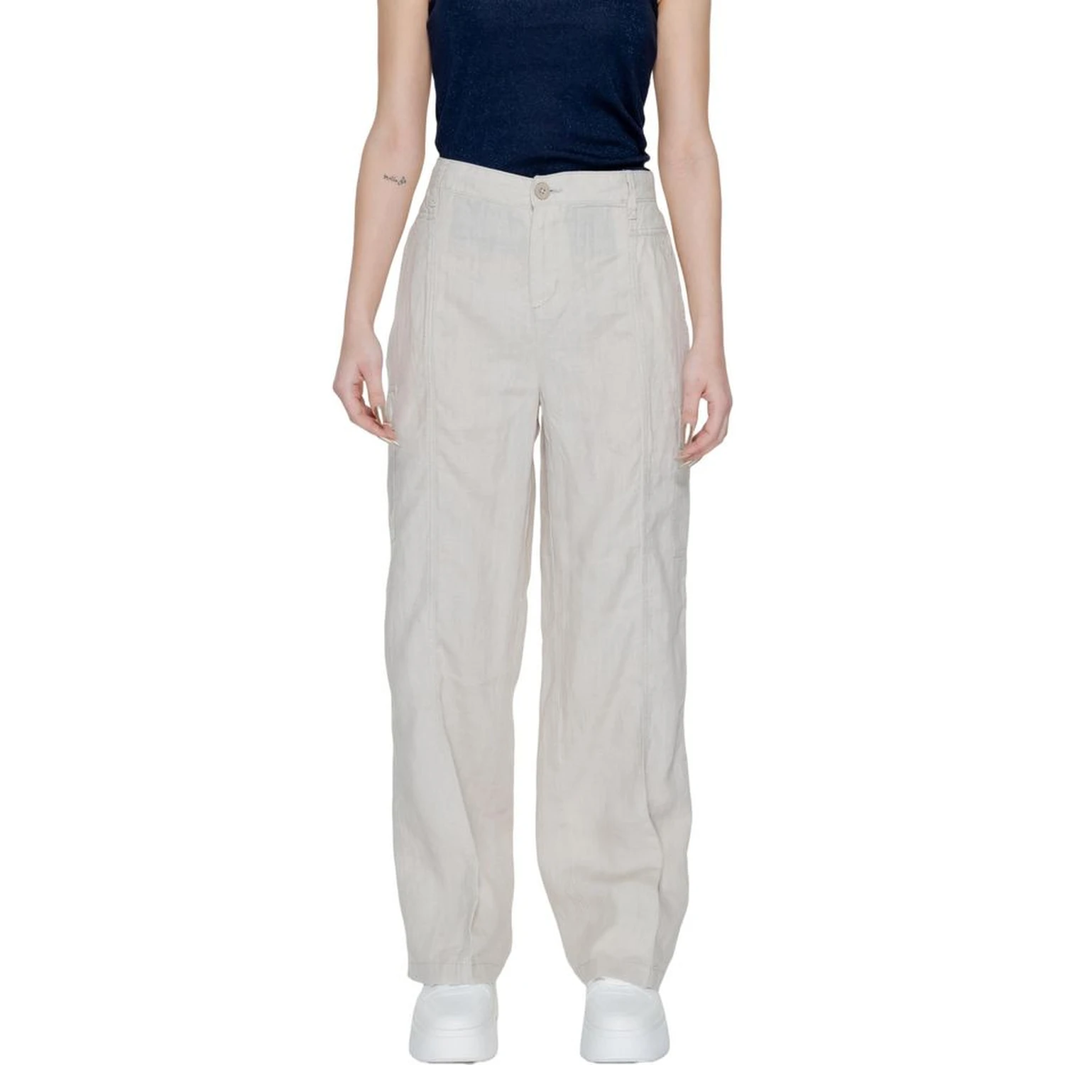 Beige Linen Pant