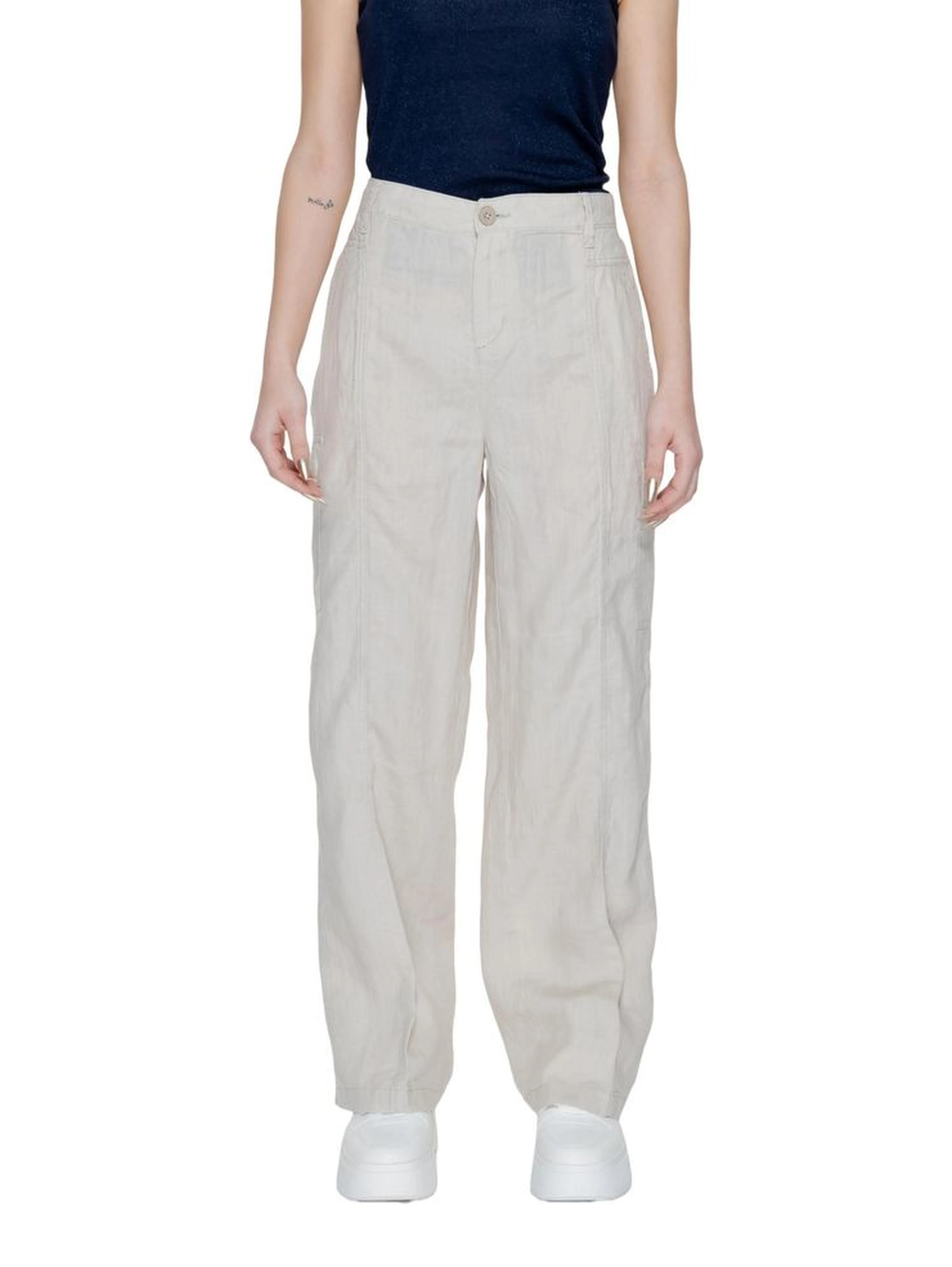 Beige Linen Pant