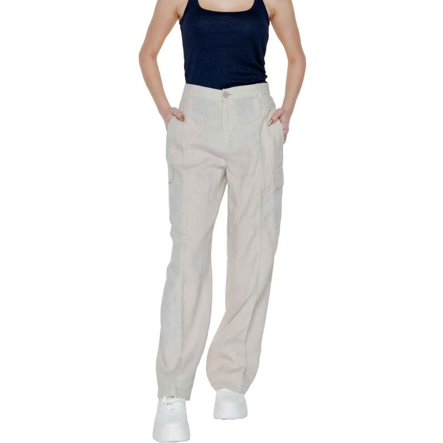 Beige Linen Pant