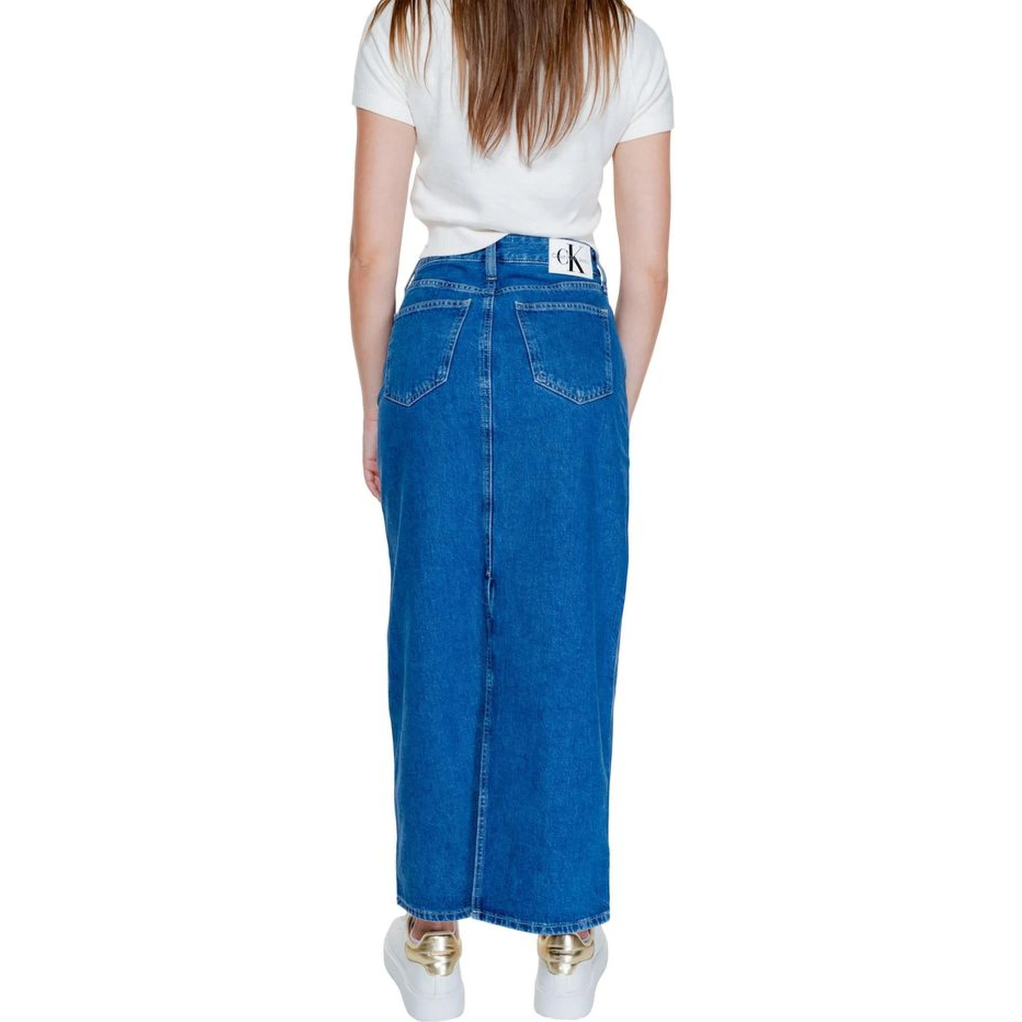 Blue Cotton Long Skirt