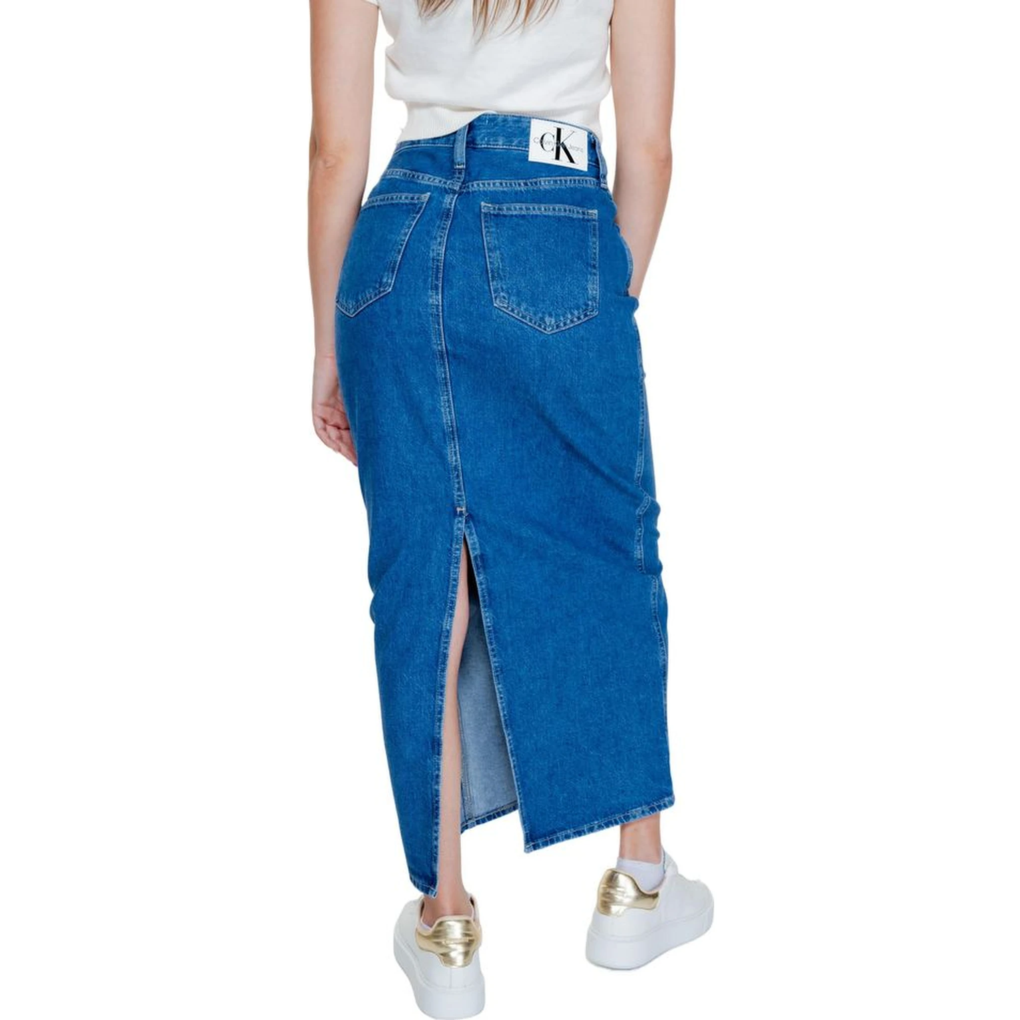 Blue Cotton Long Skirt