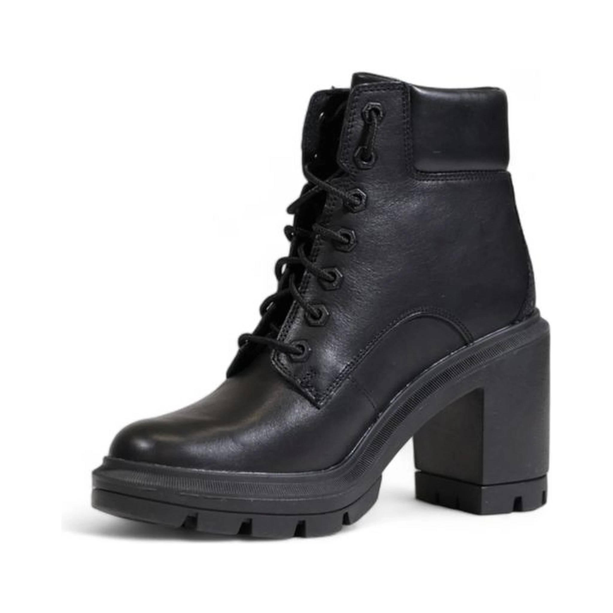 Black Recycled Leather High Heel Pumps