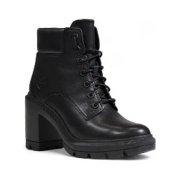 Black Recycled Leather High Heel Pumps