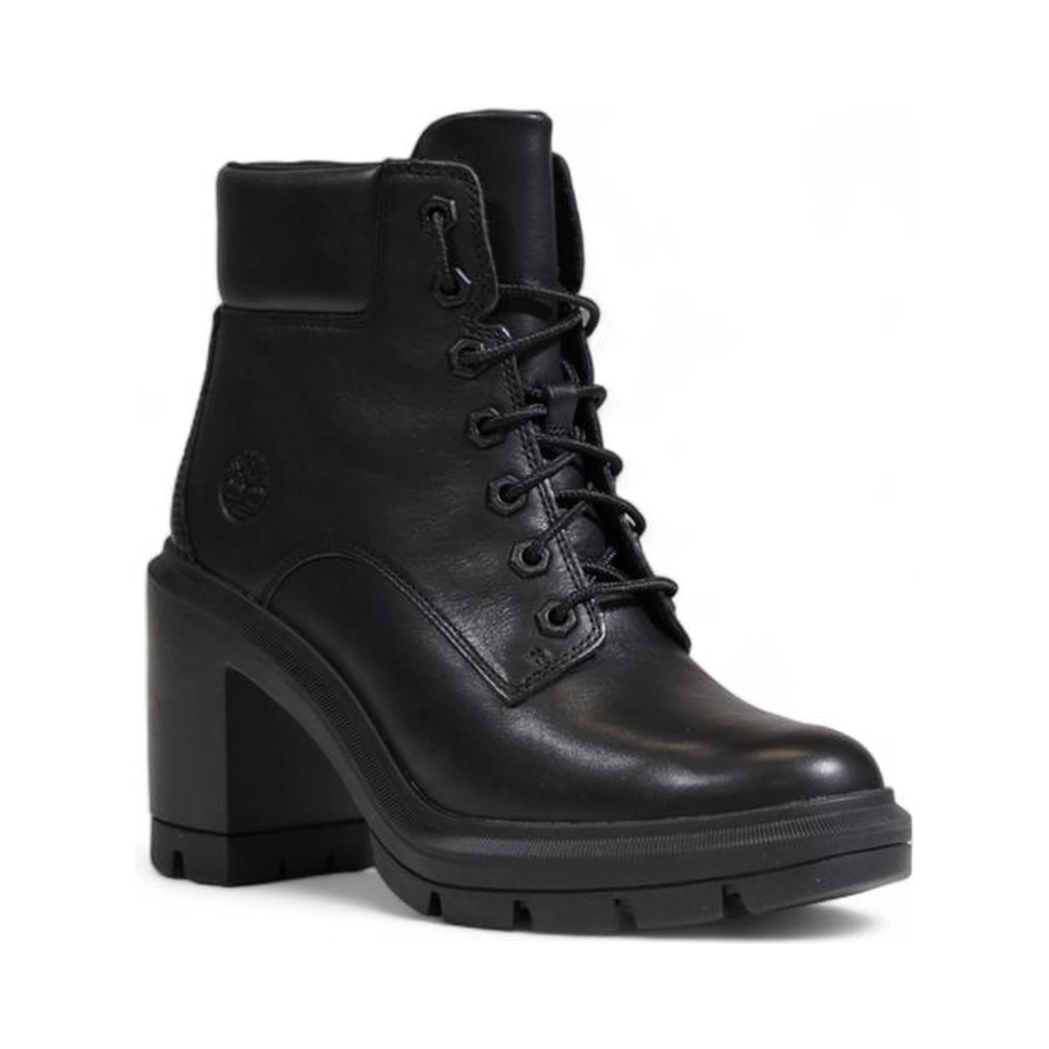 Black Recycled Leather High Heel Pumps