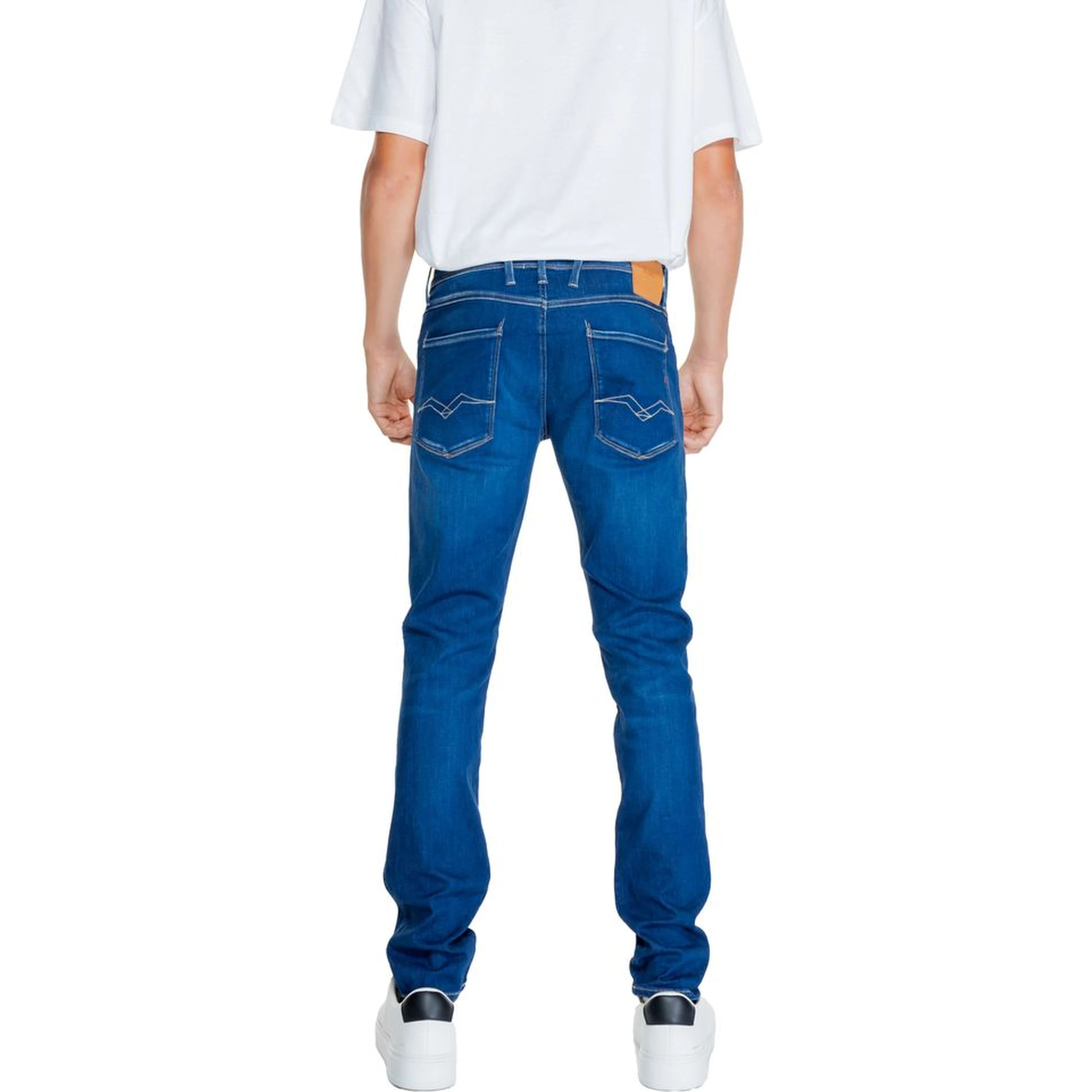 Blue Cotton Relaxed Fit Jeans