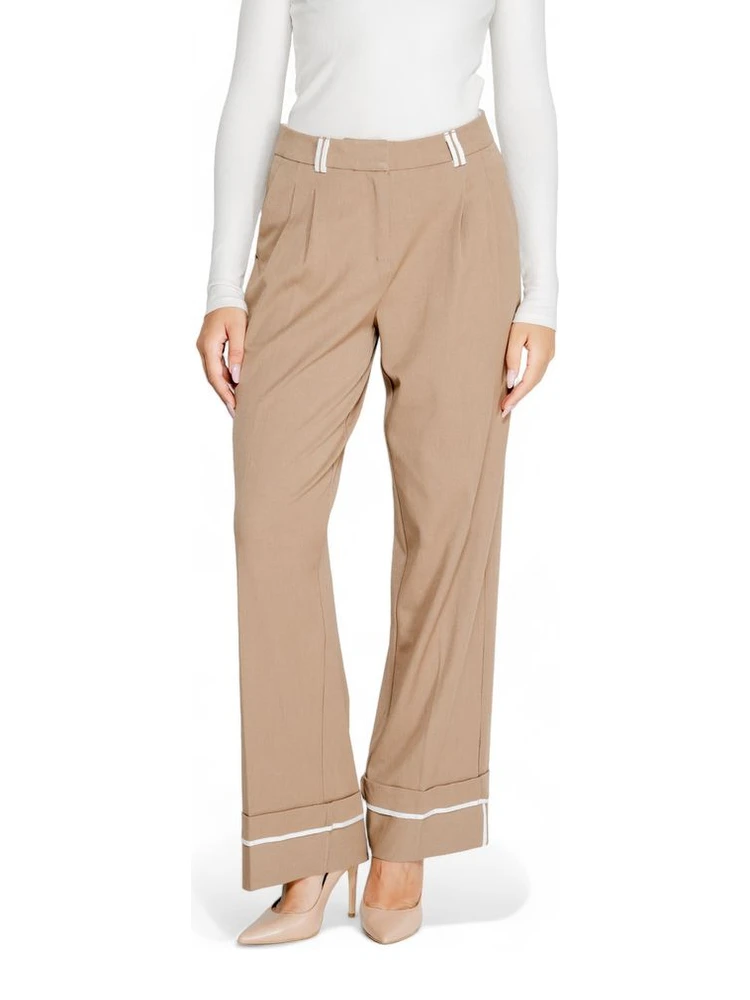 Brown Recycled Polyester Casual Pants