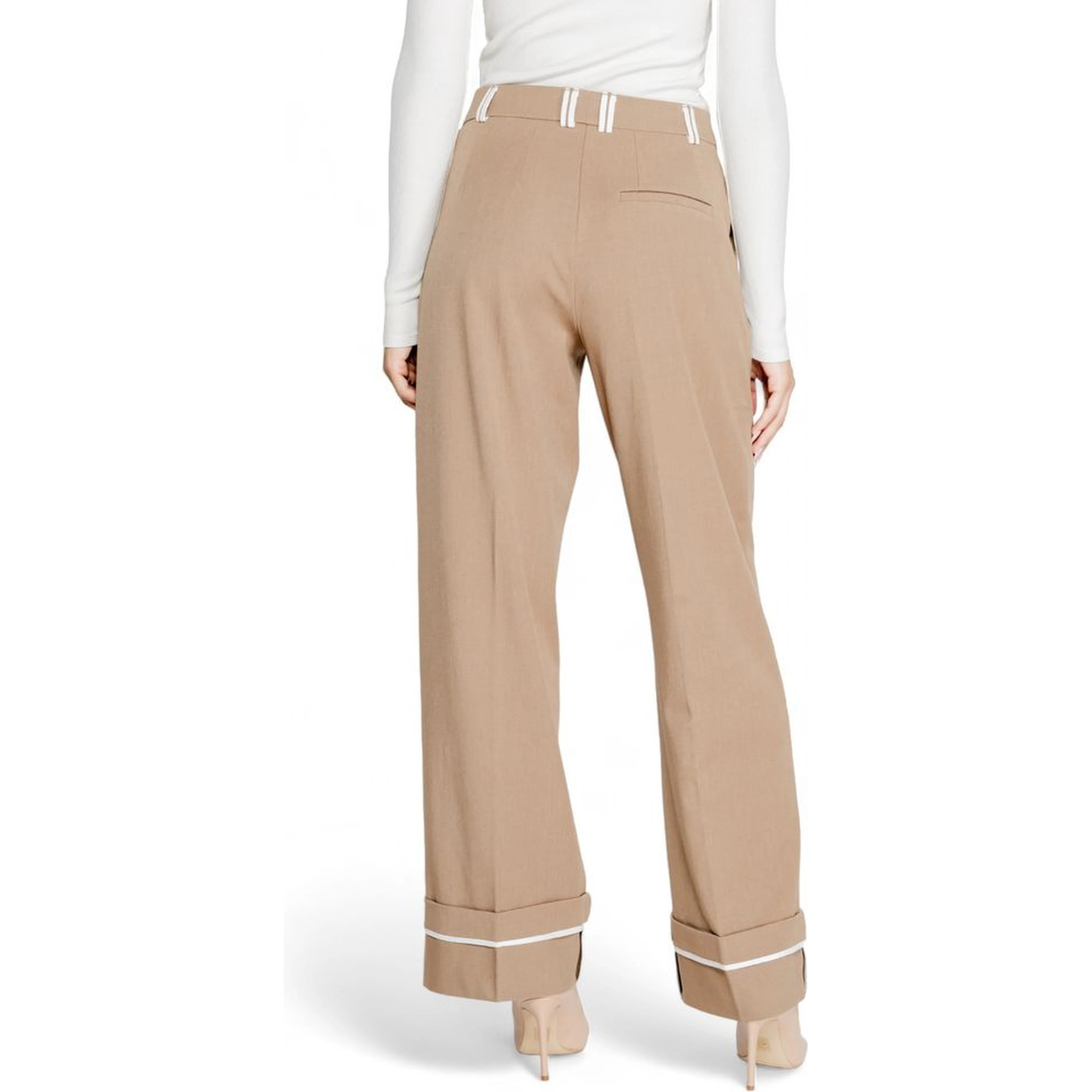 Brown Recycled Polyester Casual Pants