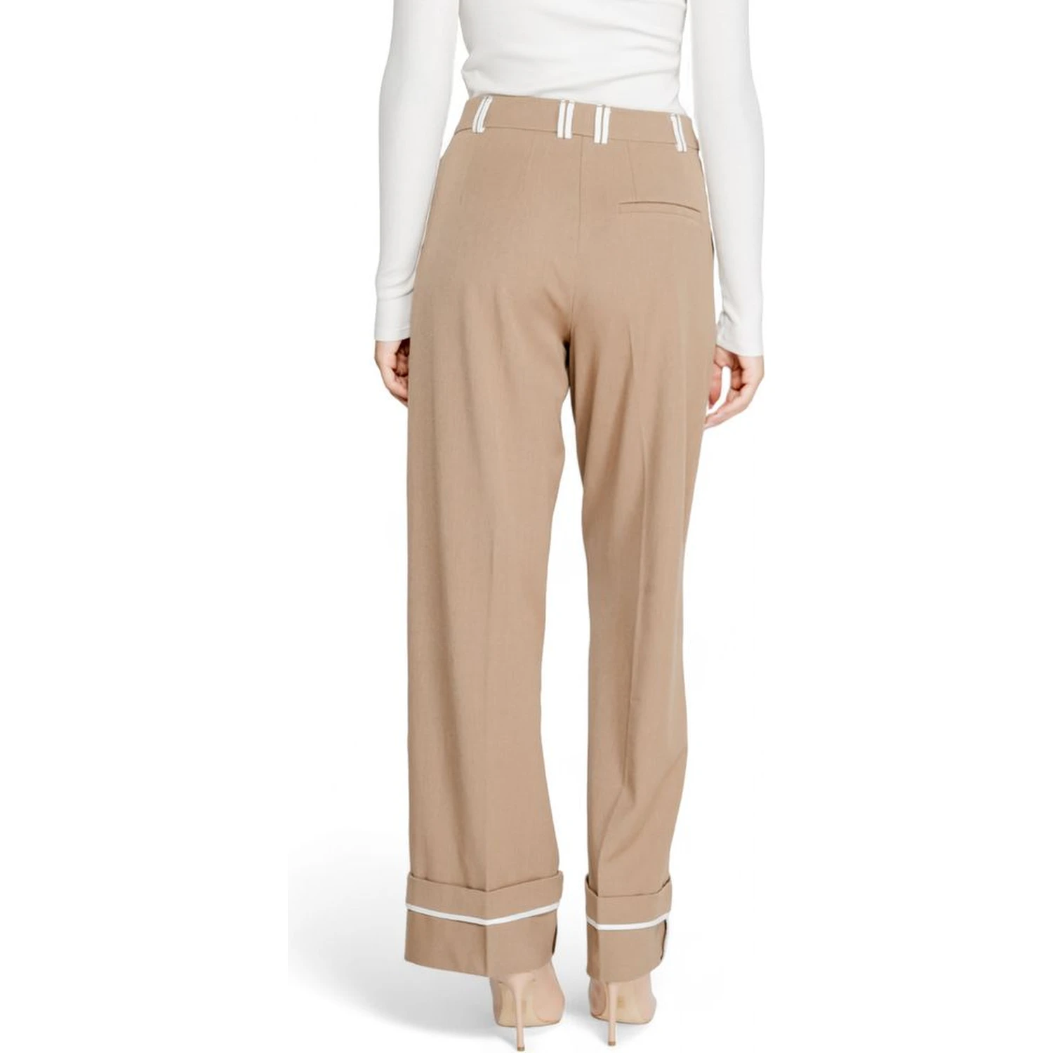 Brown Recycled Polyester Casual Pants