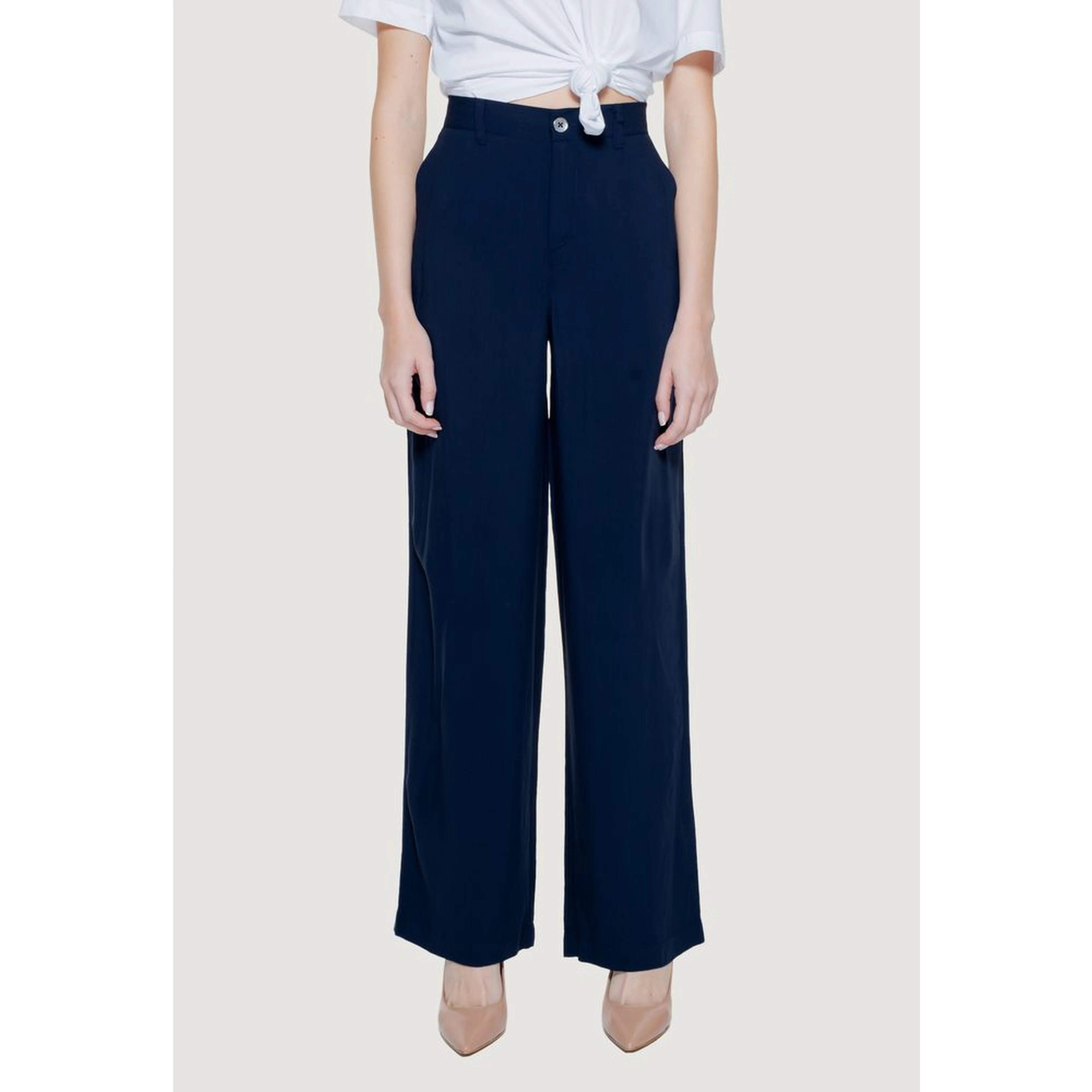 Blue Viscose Pant