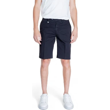 Black Cotton Bermuda Shorts