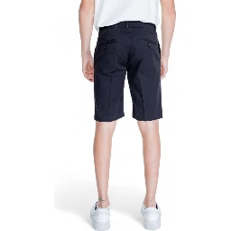 Black Cotton Bermuda Shorts