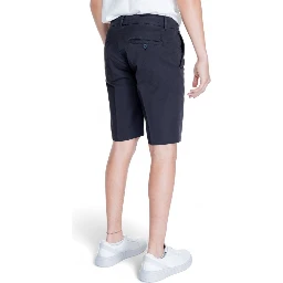 Black Cotton Bermuda Shorts