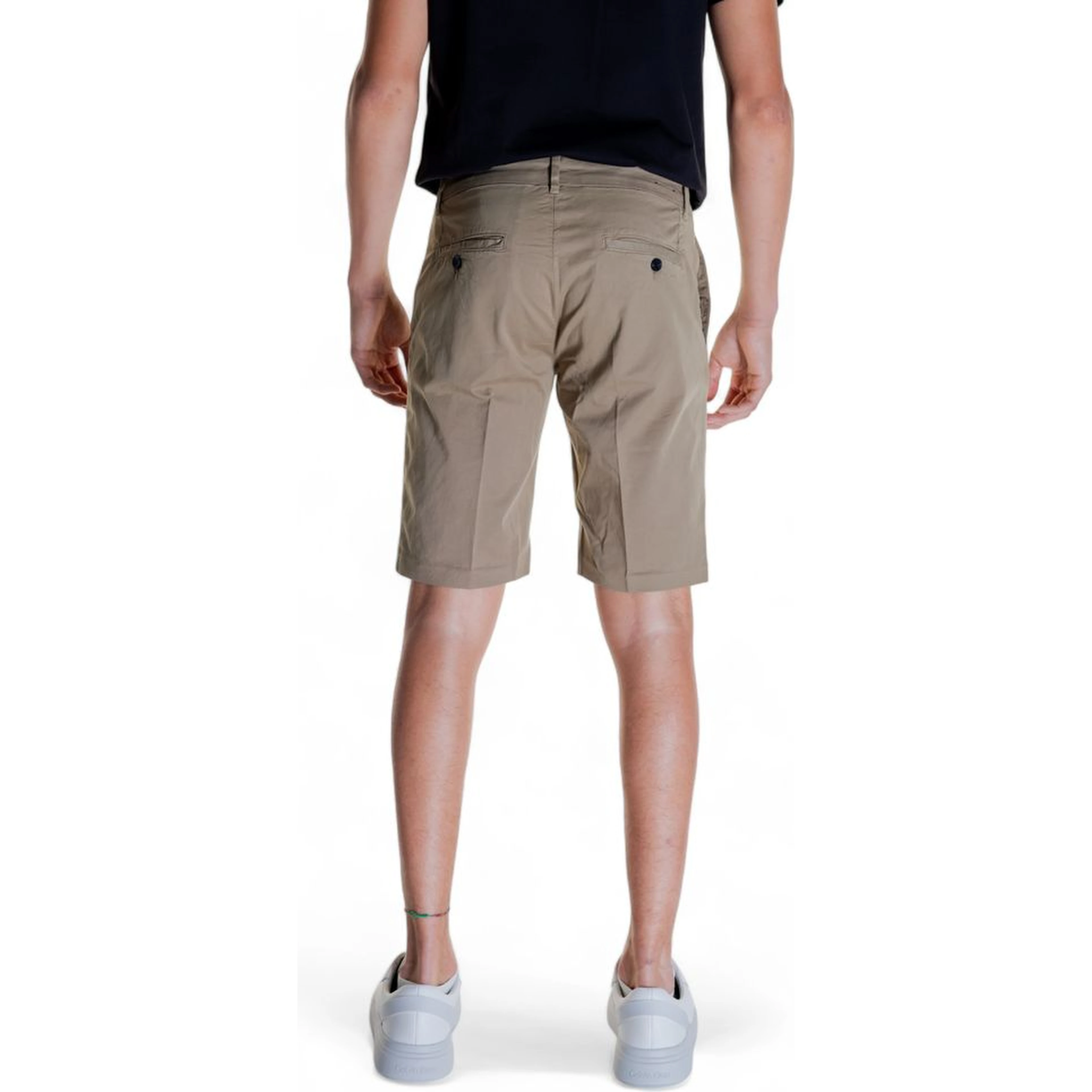 Beige Cotton Bermuda Shorts