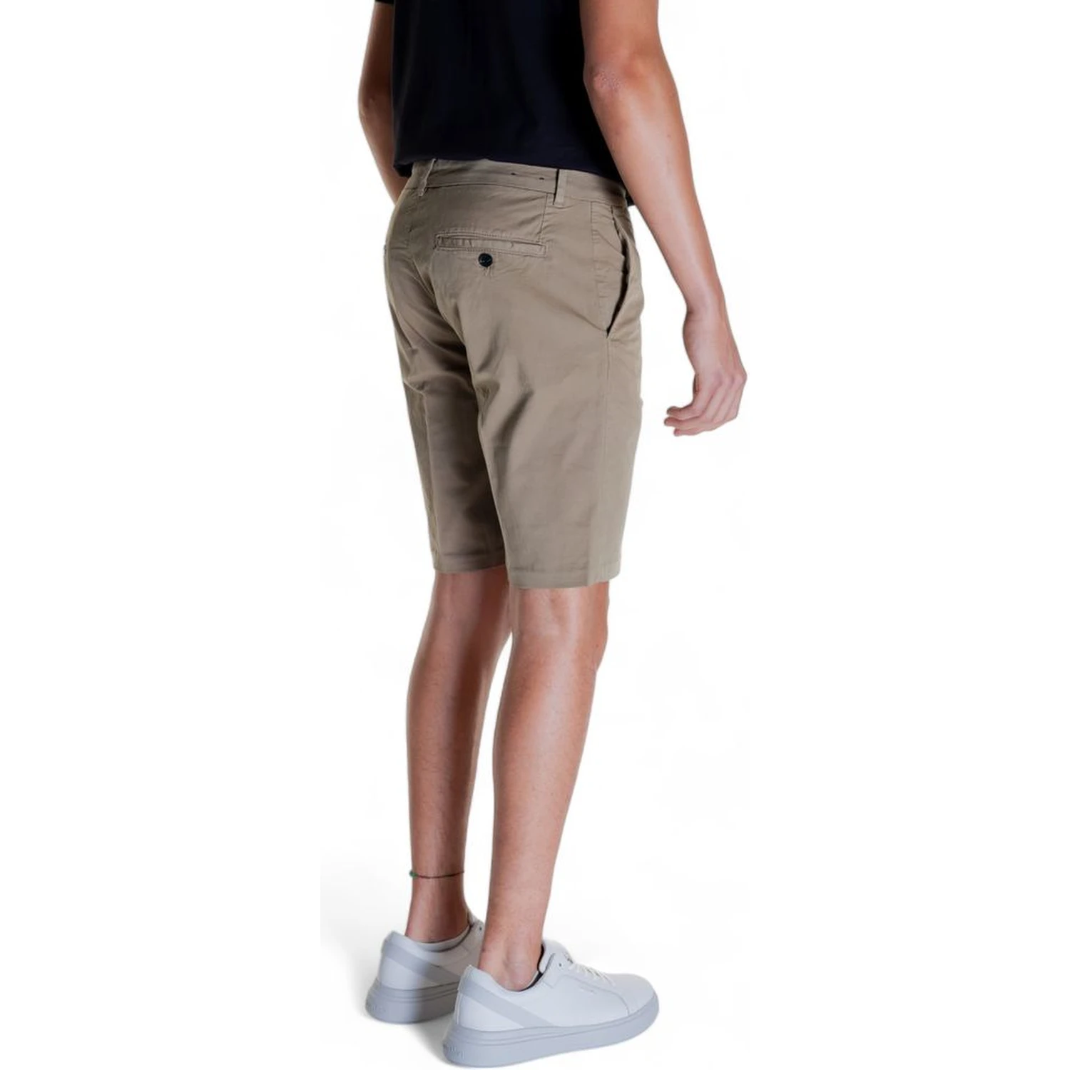 Beige Cotton Bermuda Shorts