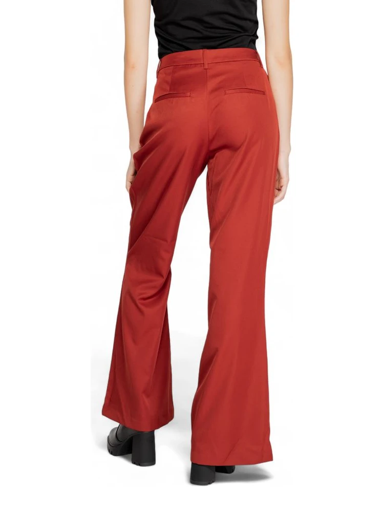 Red Polyester Flared Pants alternative
