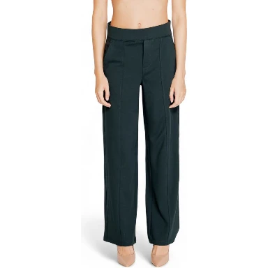 Green Viscose Flared Pants
