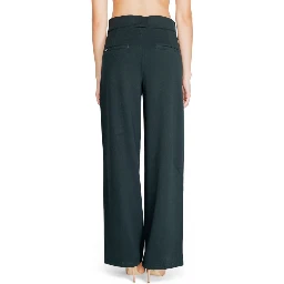 Green Viscose Flared Pants