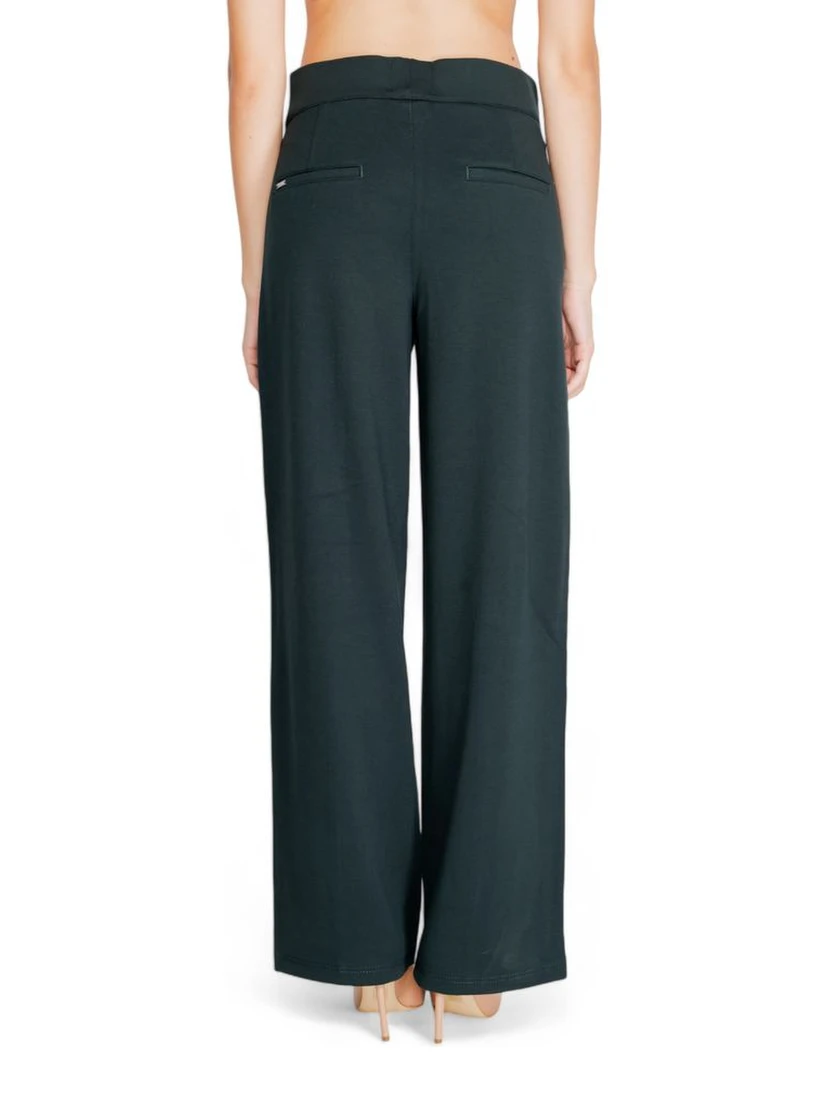 Green Viscose Flared Pants