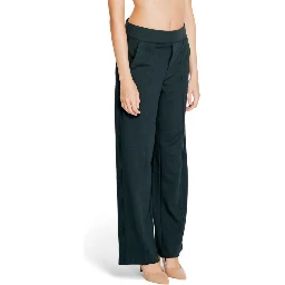 Green Viscose Flared Pants