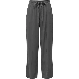 Gray Viscose Casual Pants