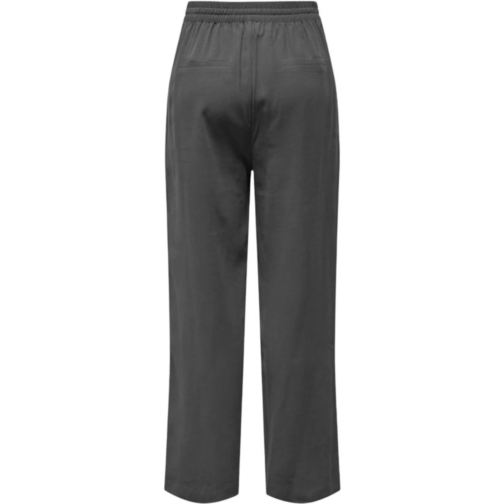 Gray Viscose Casual Pants